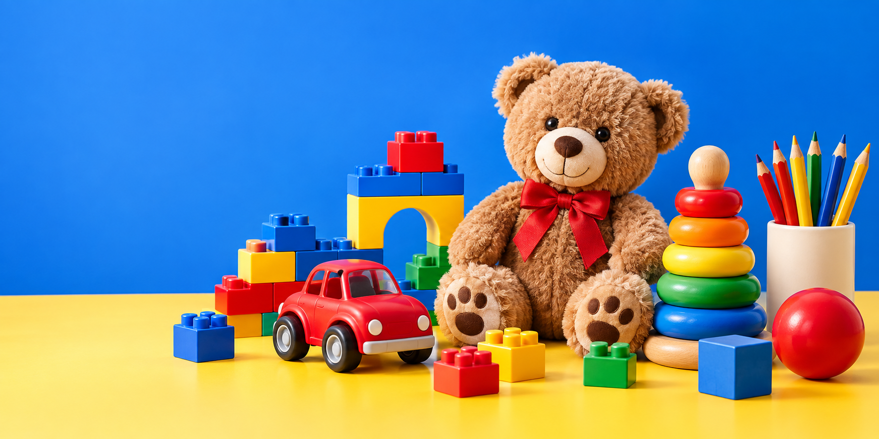 A colourful assortment of toys
